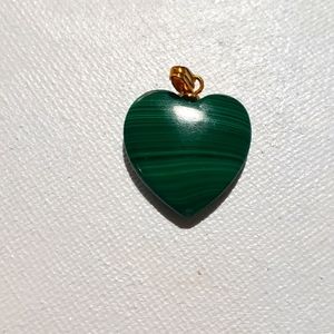 Malachite heart pendant